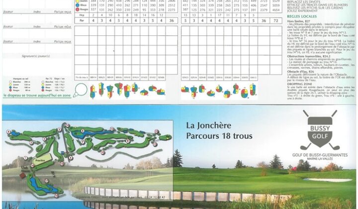 Carte de score - Golf de Bussy-Guermantes